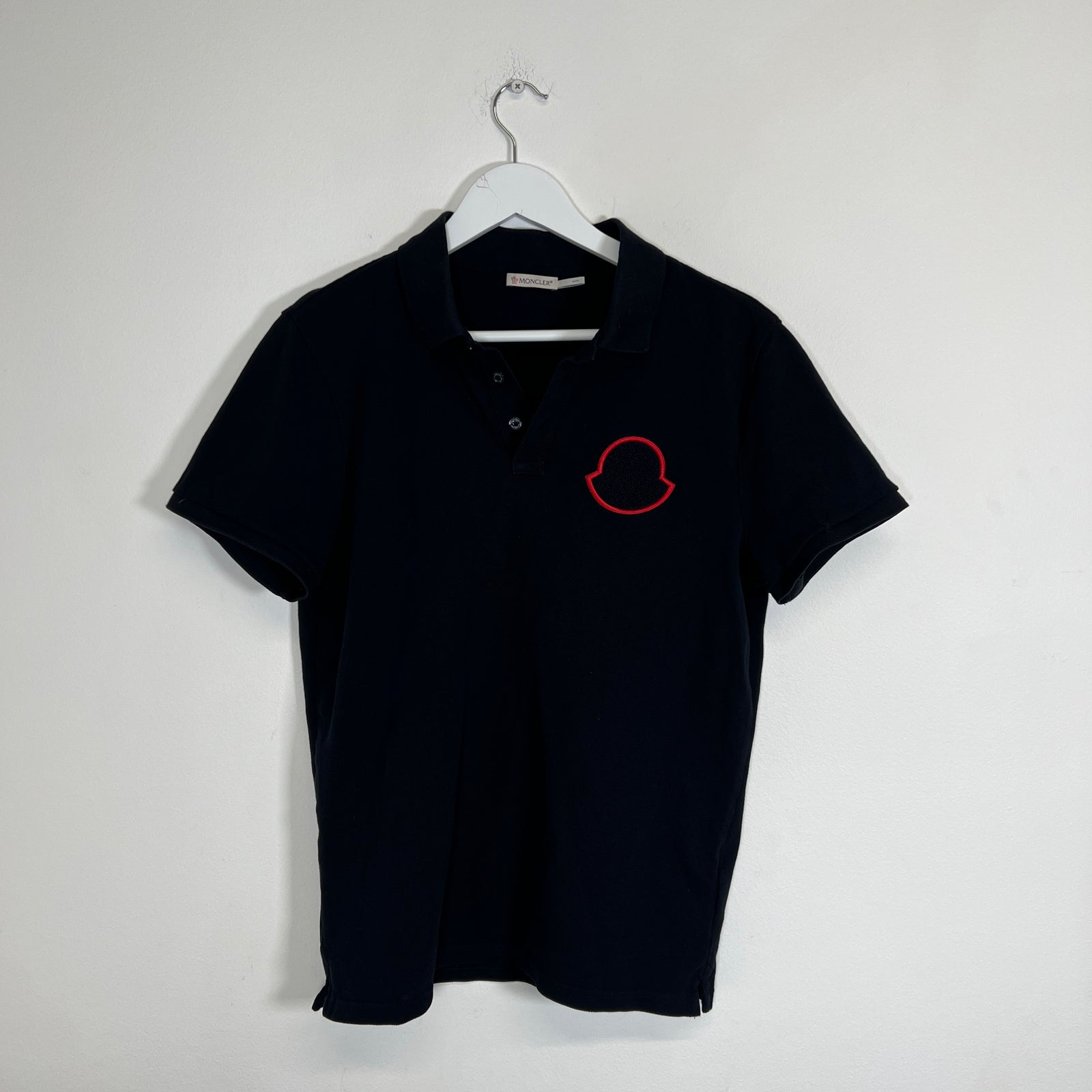 Moncler Navy Ghost Logo Polo Size M