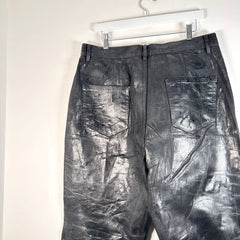 Rick Owens Waxed Bolan Bootcut Size 36