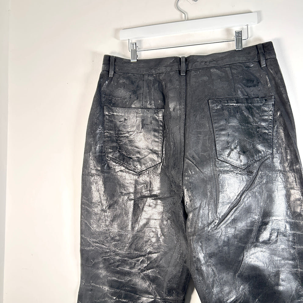 Rick Owens Waxed Bolan Bootcut Size 36