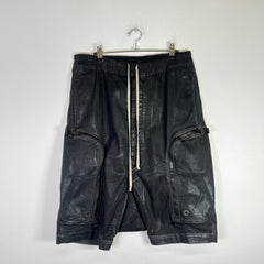 Rick Owens DRKSHDW Waxed Bauhaus Pod Shorts