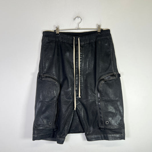 Rick Owens DRKSHDW Waxed Bauhaus Pod Shorts
