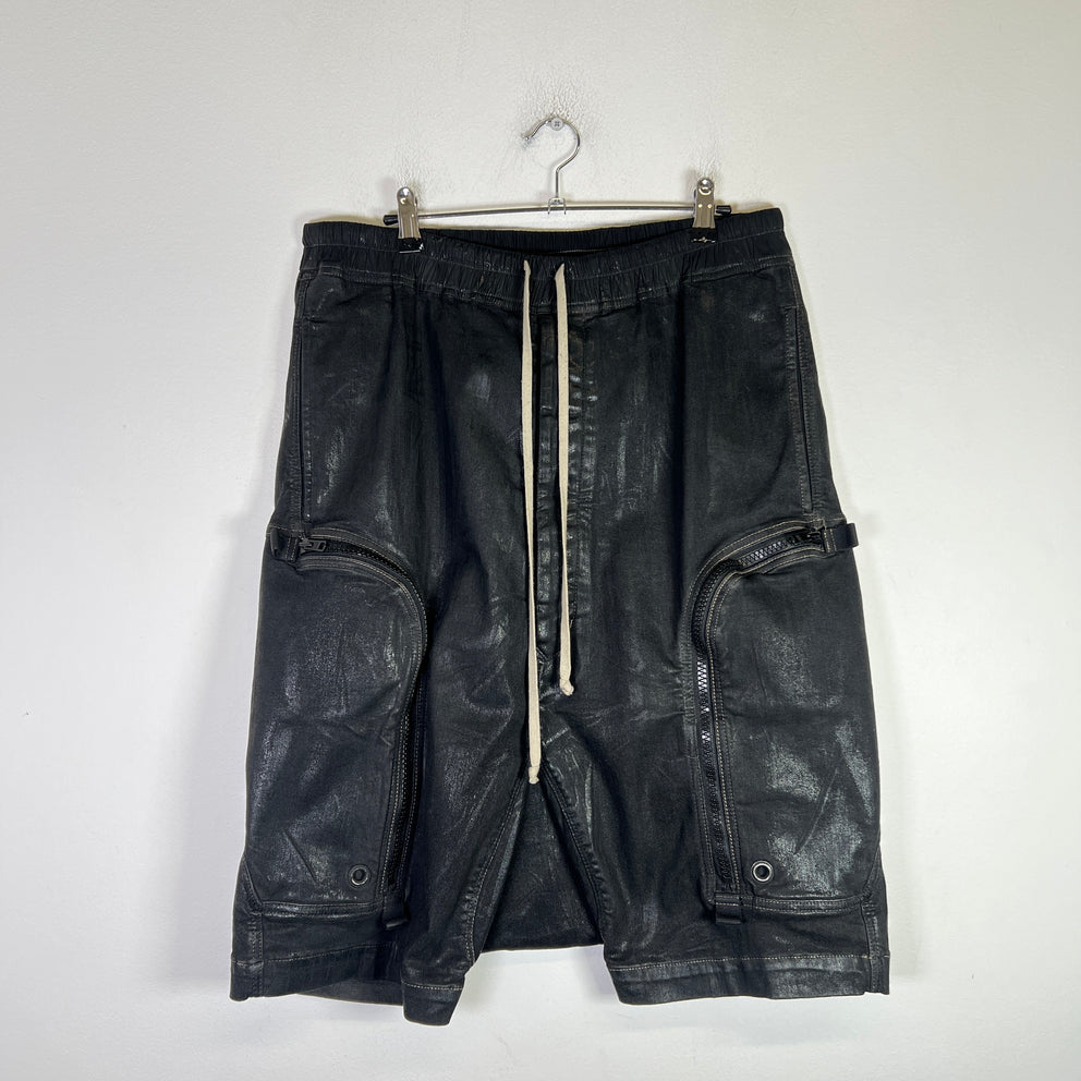 Rick Owens DRKSHDW Waxed Bauhaus Pod Shorts