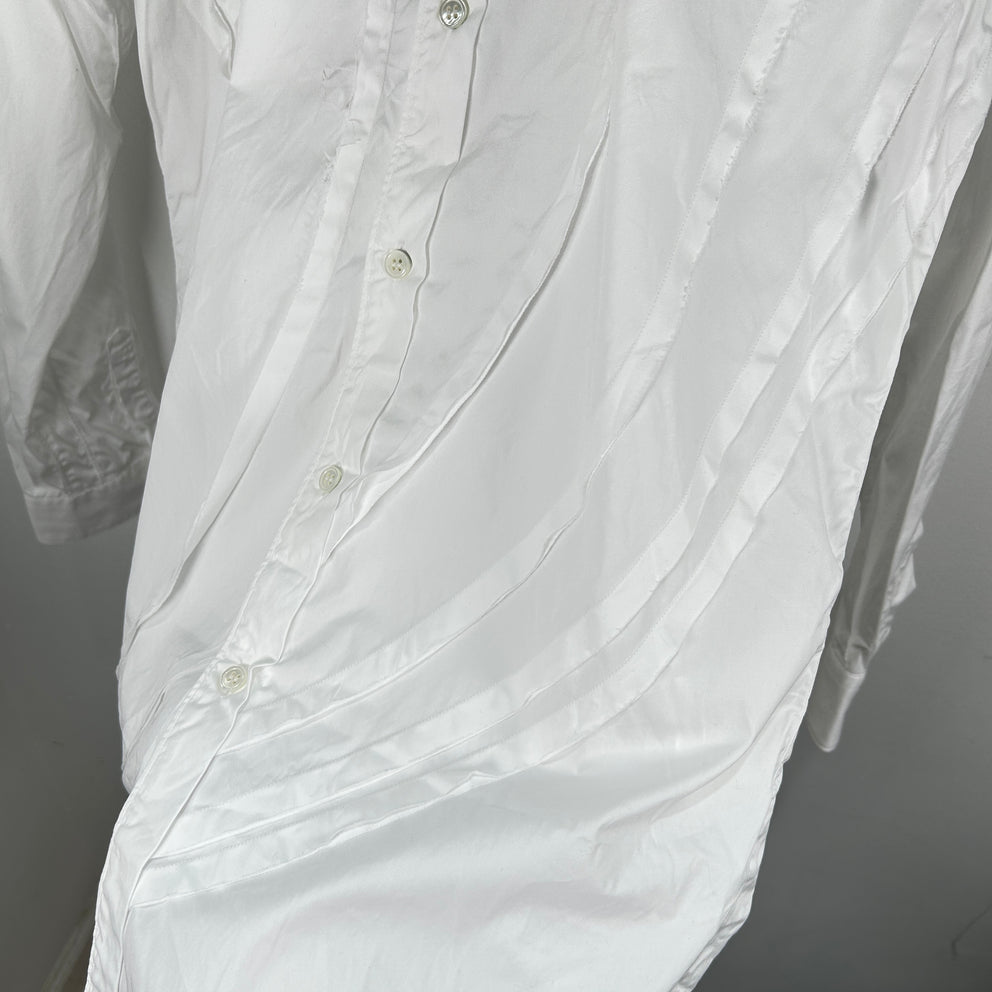 Comme Des Garcons Shirt White Button Up Size L