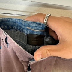 Saint Laurent Gradient Denim Shorts Size 33