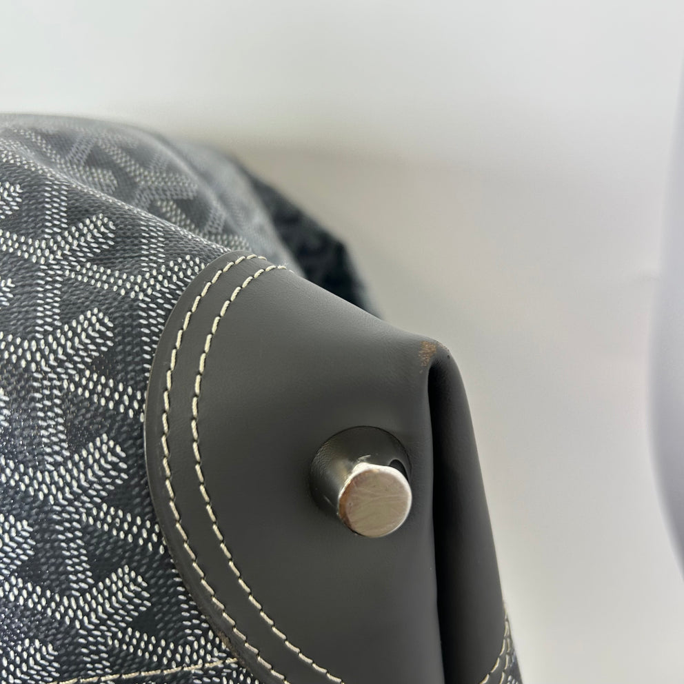 Goyard Grey Goyardine Boeing 55 Travel Duffle Bag