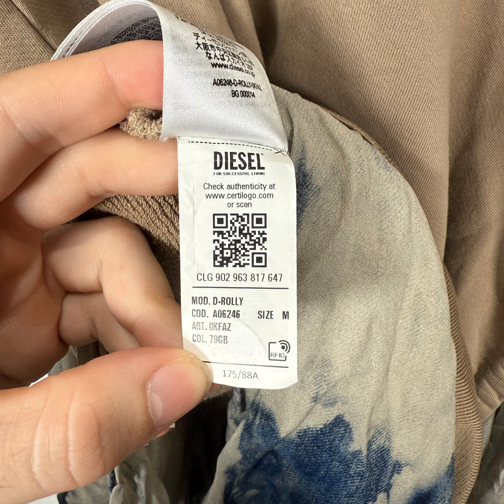 Diesel Beige Cinched Crewneck Size M