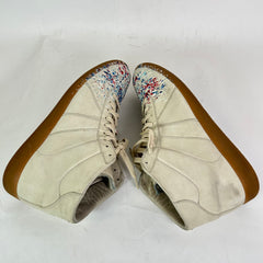Maison Margiela Taupe Paint Splatter Mid-Top Replica Gats Size 45