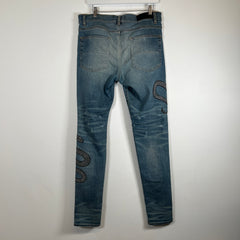 Amiri Snake Applique Lightwash Jeans 34