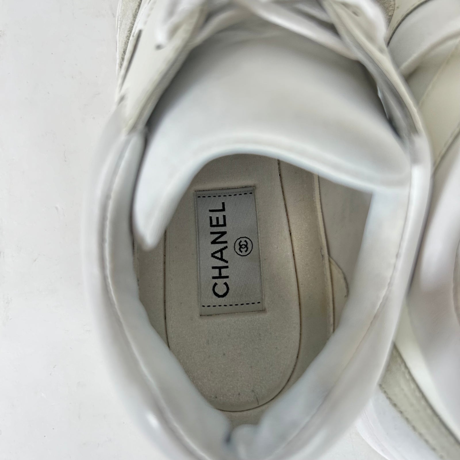 Chanel White Tennis Trainers Size 42