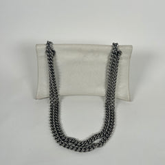 Balenciaga White Small Crush Chain Bag