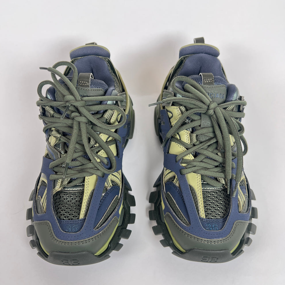 Balenciaga Olive/Navy Track Sneaker Size 36