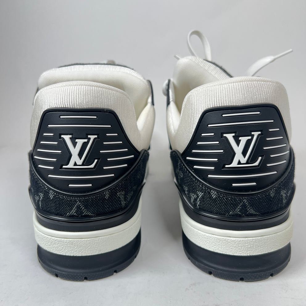 Louis Vuitton Black Noir Denim Monogram Trainer Size LV 9