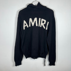Amiri Black Knit Logo Hoodie Size M