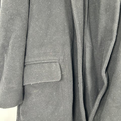 Dolce Gabbana Black Wool Trench Coat Size XL