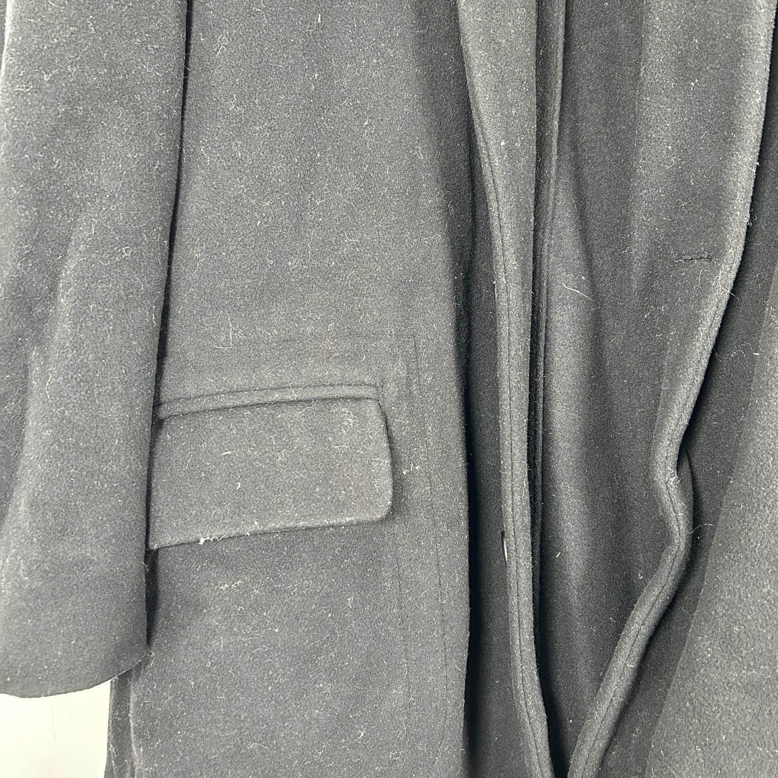 Dolce Gabbana Black Wool Trench Coat Size XL