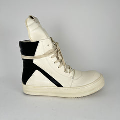 Rick Owens Milk/Black Geobaskets Size 43