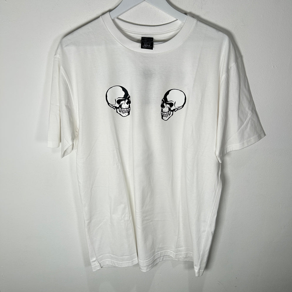 Number (N)ine White Double Skull T-Shirt Size 4