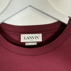 Lanvin Burgundy Logo Tee Size L