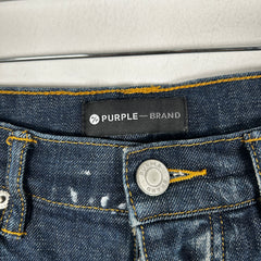 Purple Dark Blue Paint Splatter Jeans Size 32