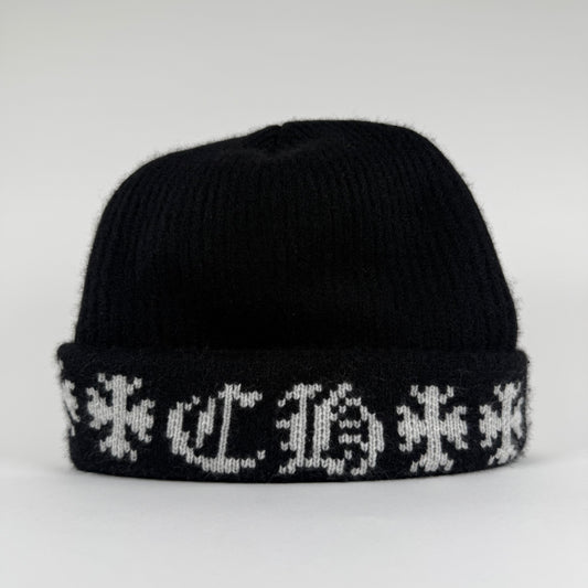 Chrome Hearts 'Big Daddy' Cashmere CH Black Beanie