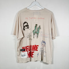 Paly x Eri Wakiyama 'Bad Luck' Distressed Graphic T-Shirt Size L