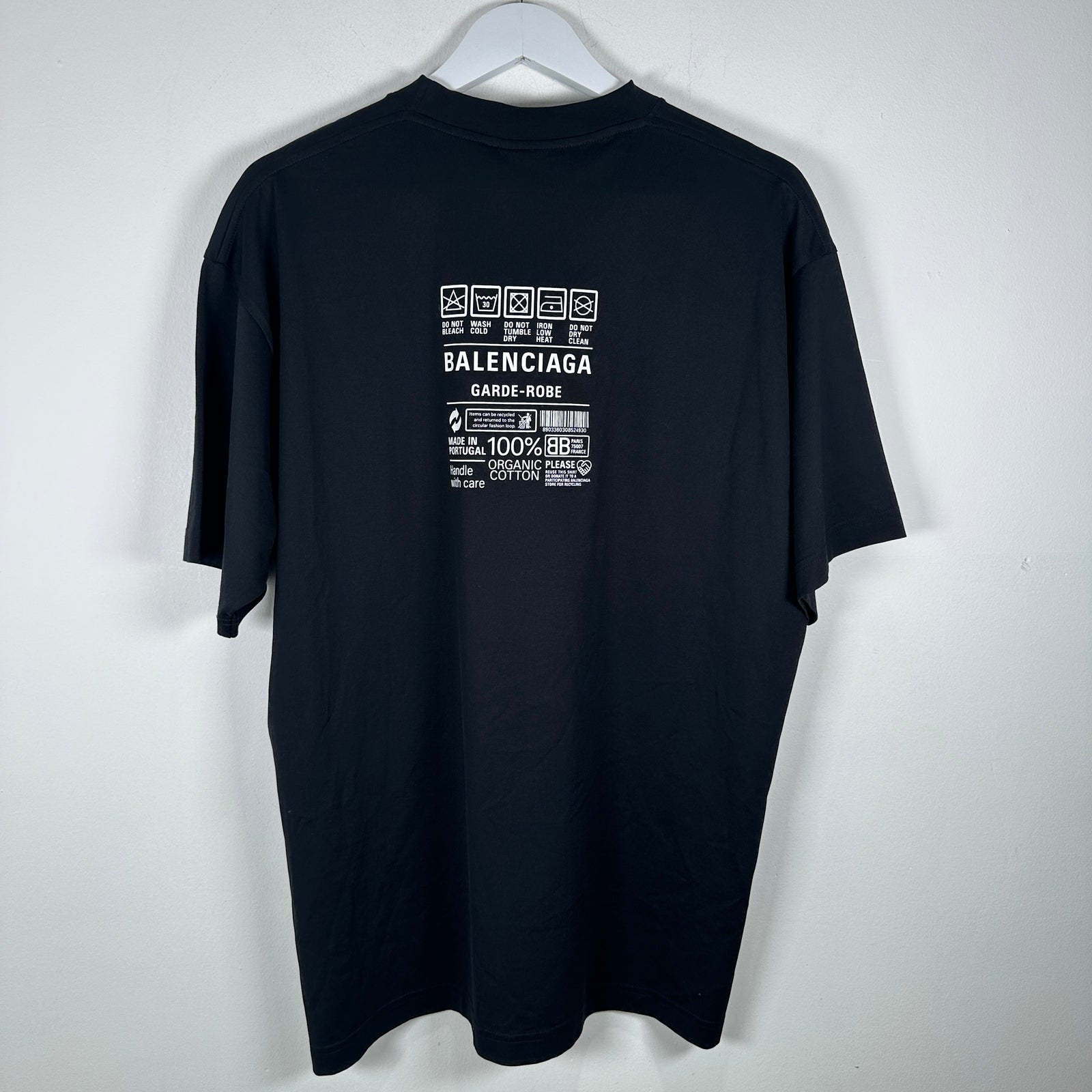 Balenciaga Washing Instructions T-Shirt Size XS