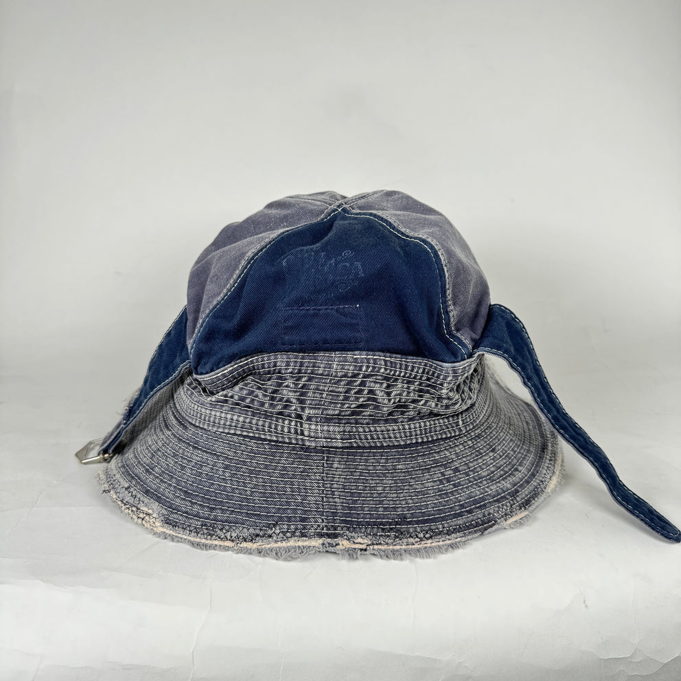 Kapital Navy Boro Bucket Hat