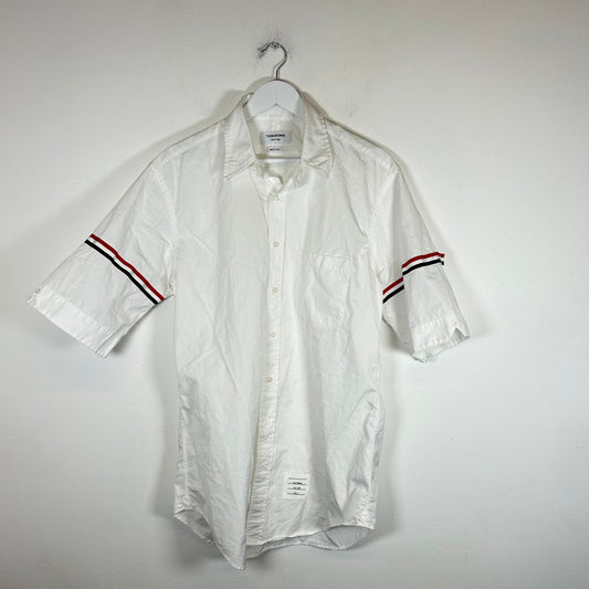 Thom Browne White Stripe Button-Up Shirt Size 5