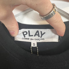 CDG Play Black Heart Logo Tee Sz S