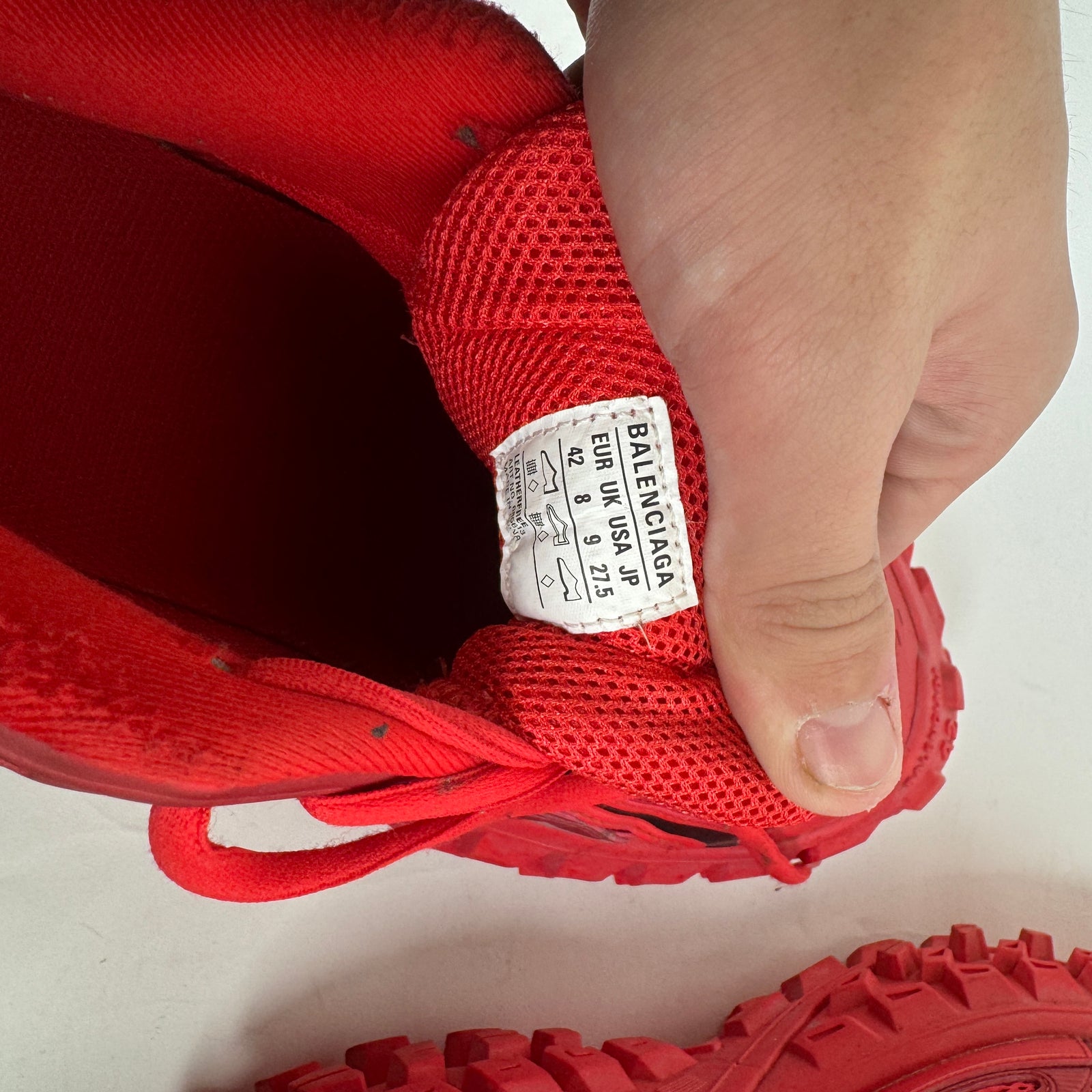 Balenciaga Red Defender Sneakers Size 42