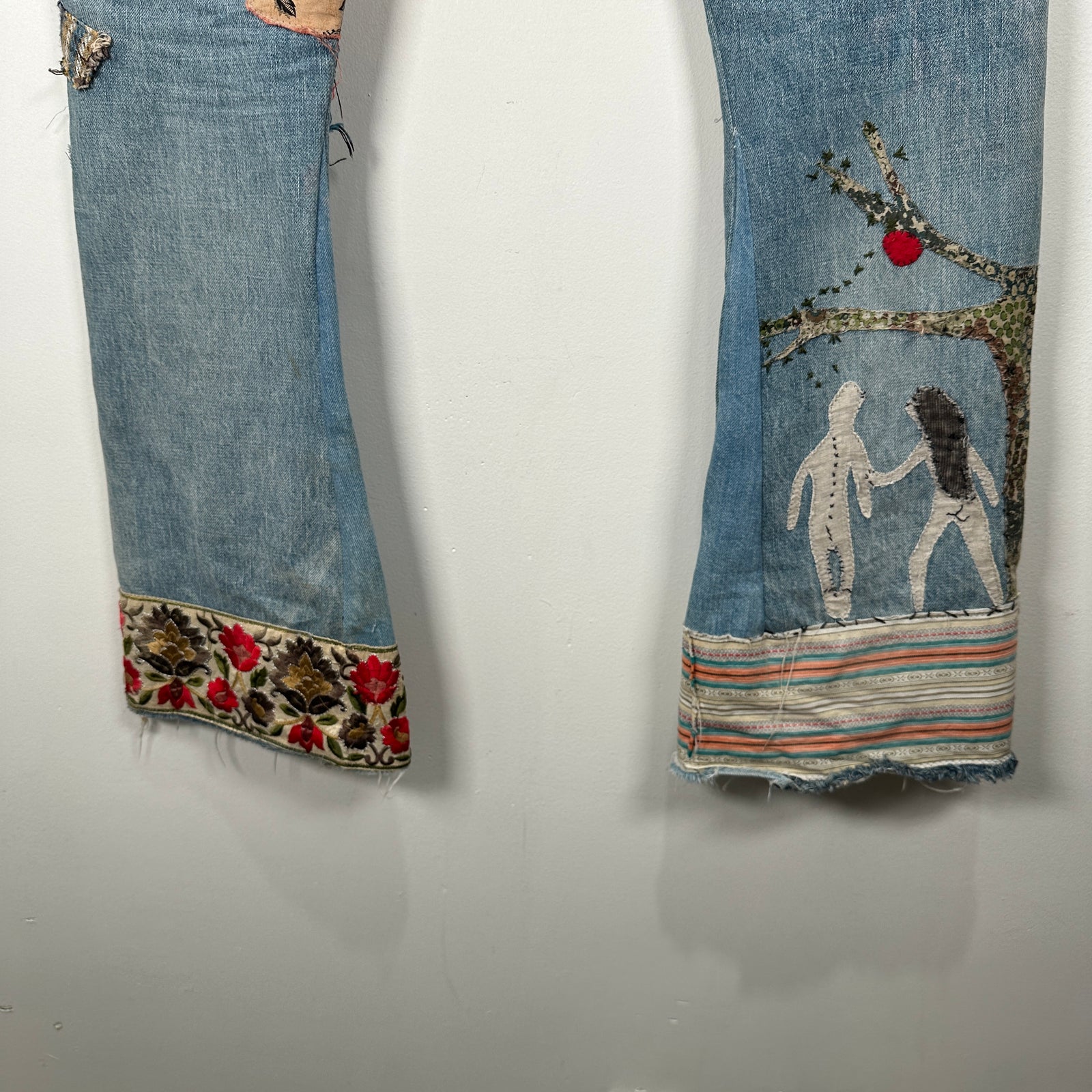Kapital Hippie Flare Patchwork Jeans Size 32