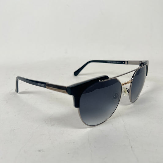 Balmain BL2533 Round Black Brow Bar Sunglasses