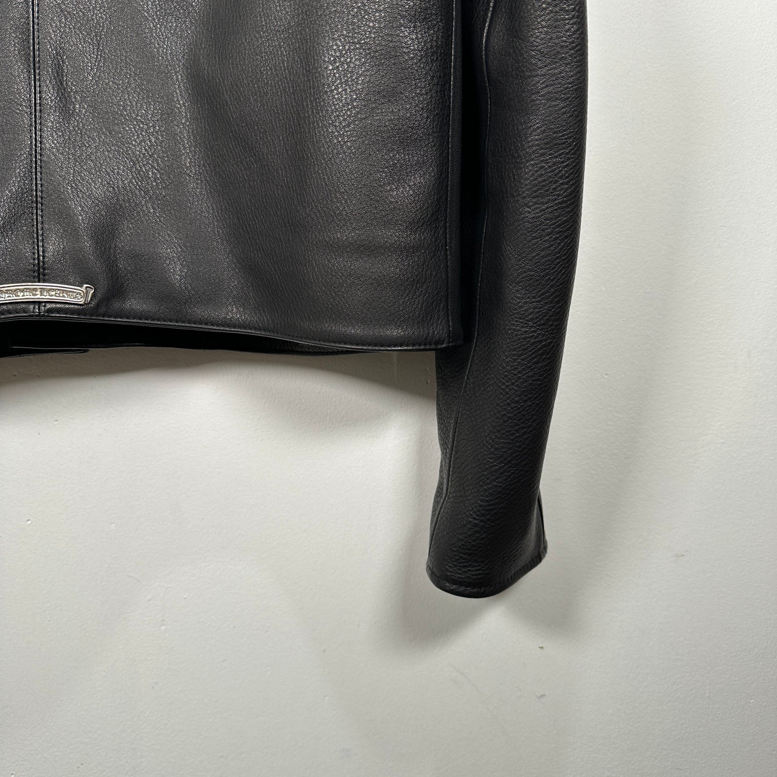 Chrome Hearts Single Riders Cemetery Leather Jacket Size M