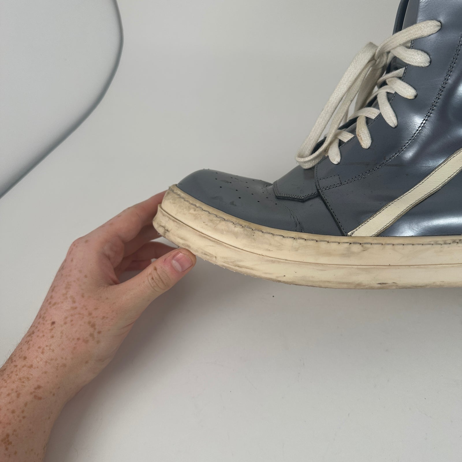 Rick Owens Metallic Geobasket Size 45