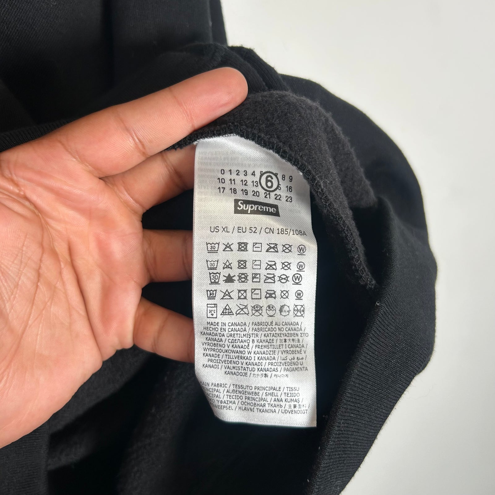 Supreme x MM6 Maison Margiela Box Logo Zip-Up Hoodie