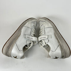 Saint Laurent White SL24 Distressed Low-Top Sneaker Size 45