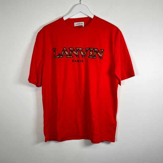 Lanvin Red Curb Logo Tee Size L