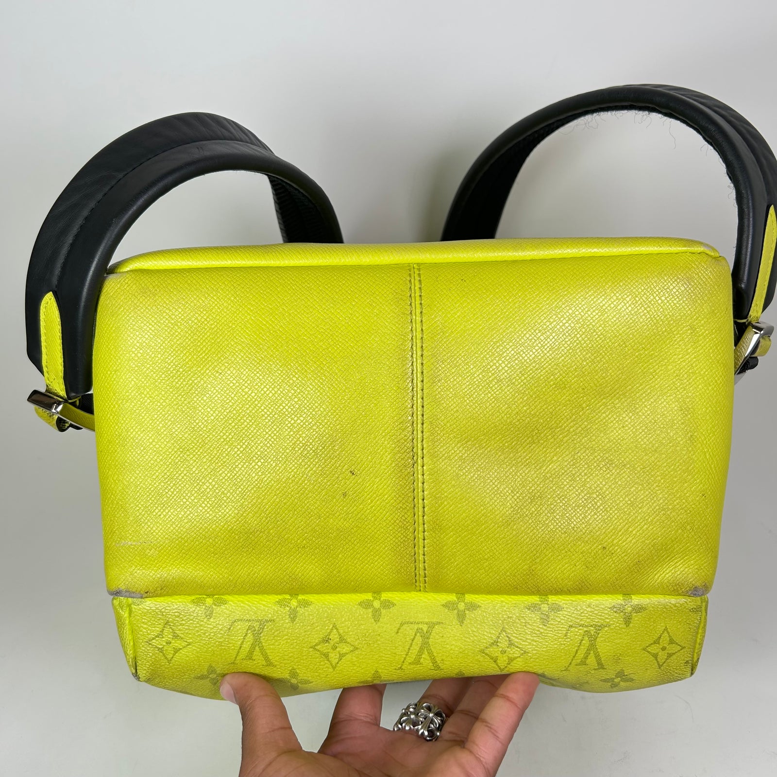 Louis Vuitton Yellow Taigarama Monogram Discovery Backpack