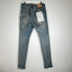 Purple Lightwash Paint Splatter Jeans Size 33