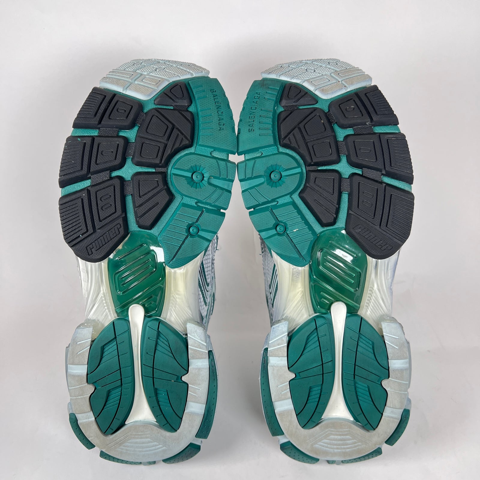 Balenciaga Green/Blue Mesh Runners Size 44