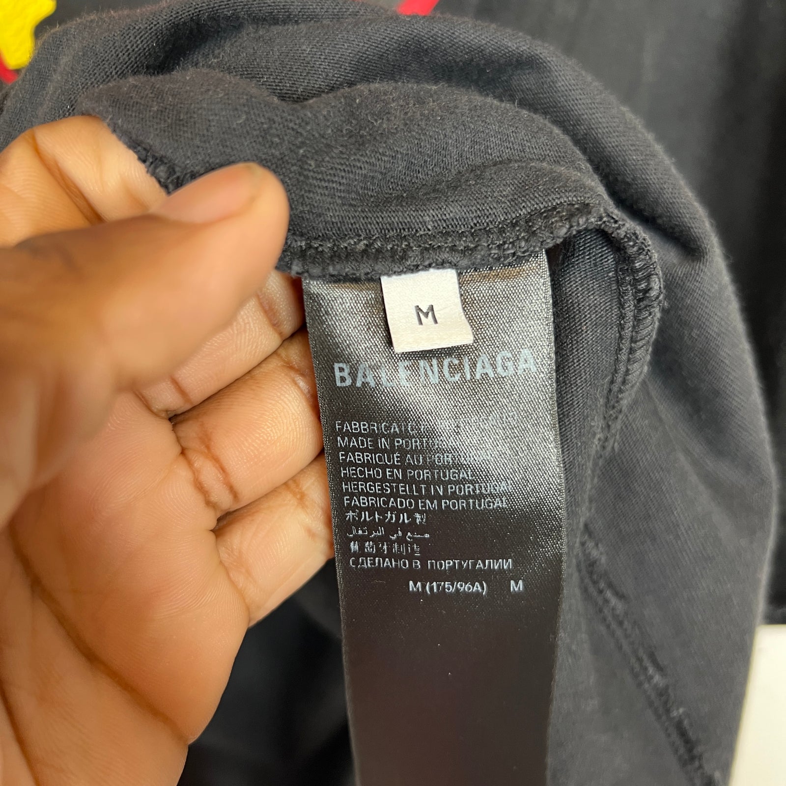 Balenciaga Black/Red College T-shirt Size M