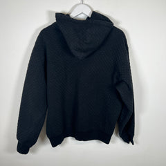 Supreme Black Quilted Hoodie Sz M