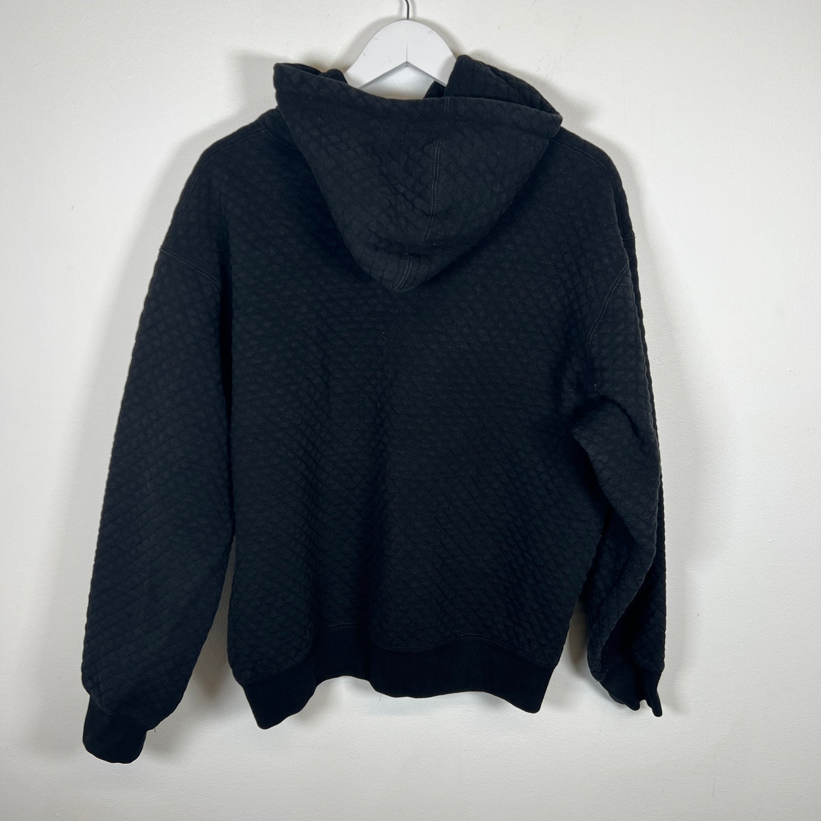 Supreme Black Quilted Hoodie Sz M