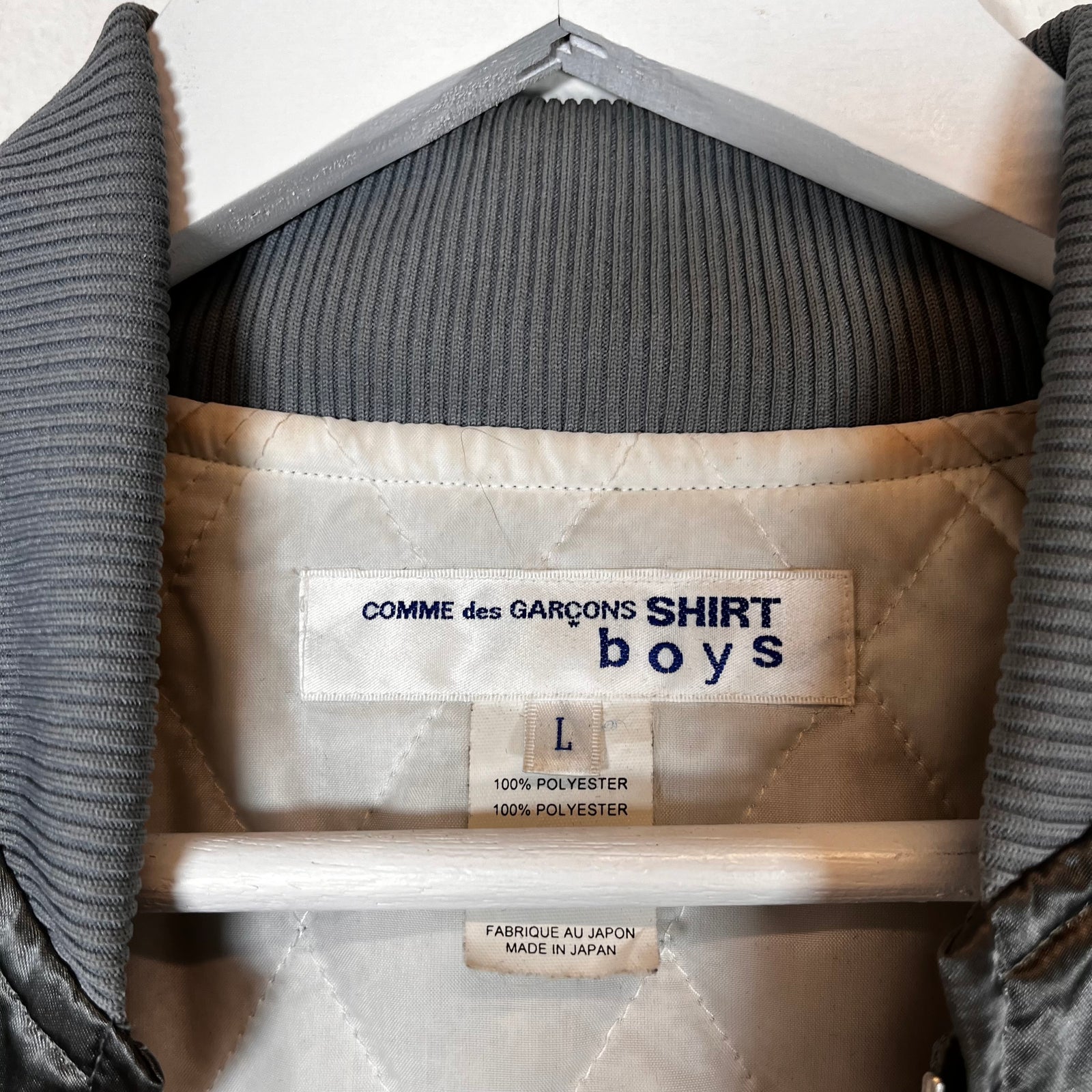 Comme Des Garcons Shirt Boy Satin Bomber Size L