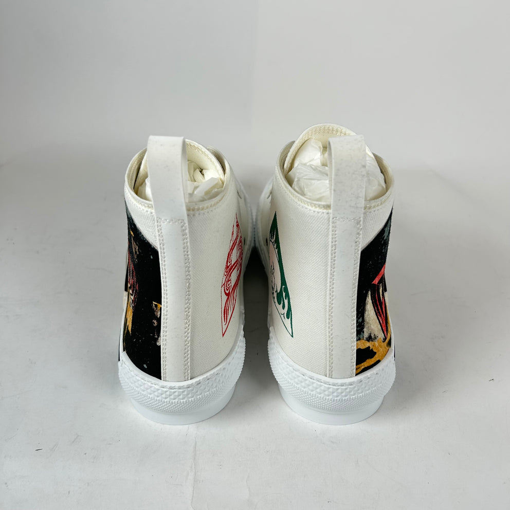 Dior B23 White 'AsteroDior' High-Top Sneaker Size 42