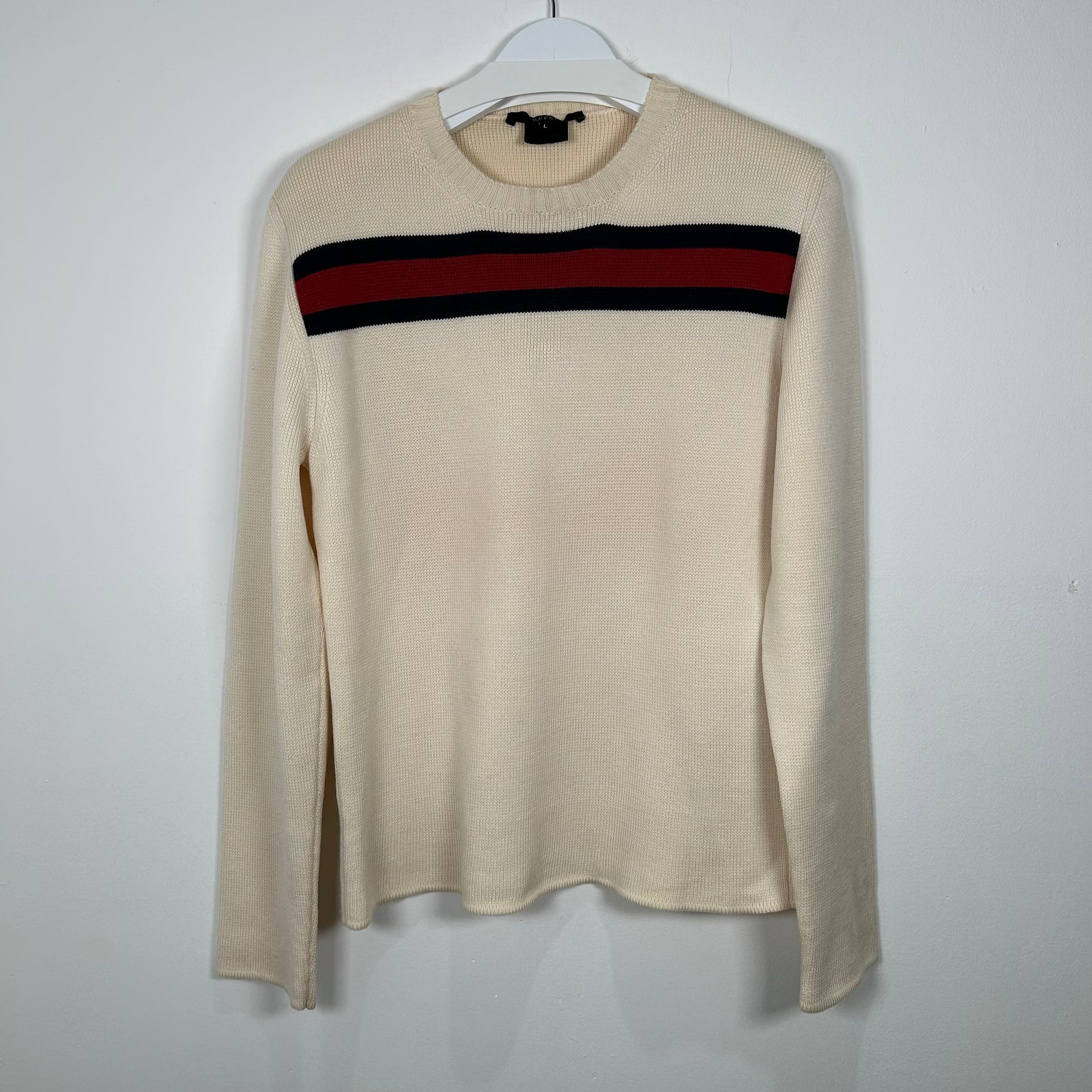 Gucci Classic Stripe Bar Knit Sweater Size L