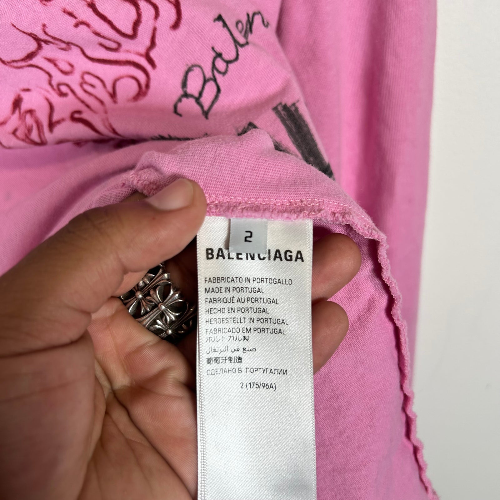 Balenciaga Pink DIY Metal Longsleeve Size 2