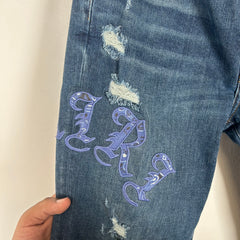 Amiri Blue Bandana Logo MX1 Size 33