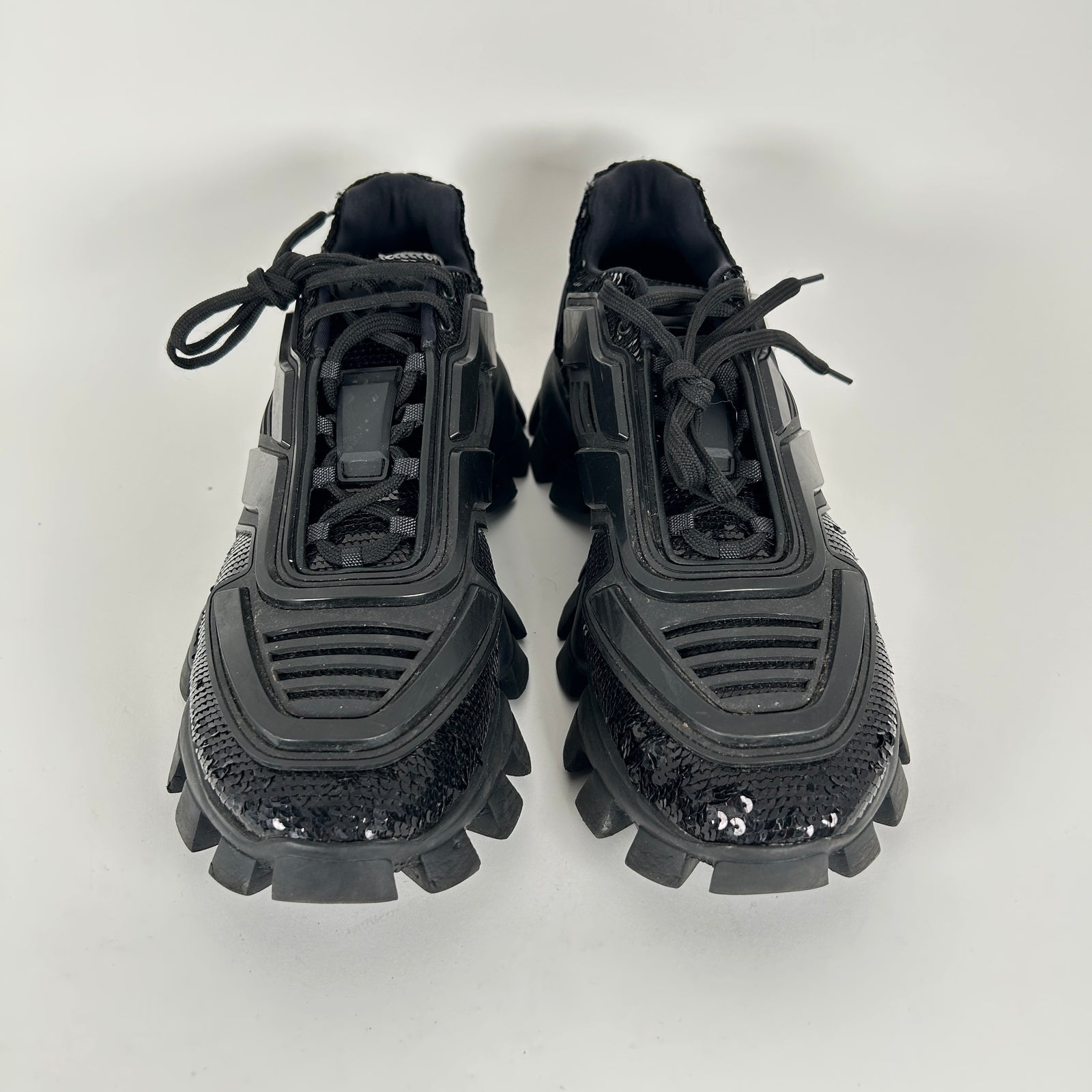 Prada Cloudbust Thunder Sequin Low Top Size 11