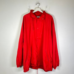 Balenciaga Red Tonal Logo Windbreaker